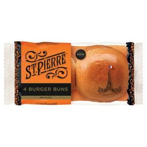St Pierre Burger Buns Rolls x4