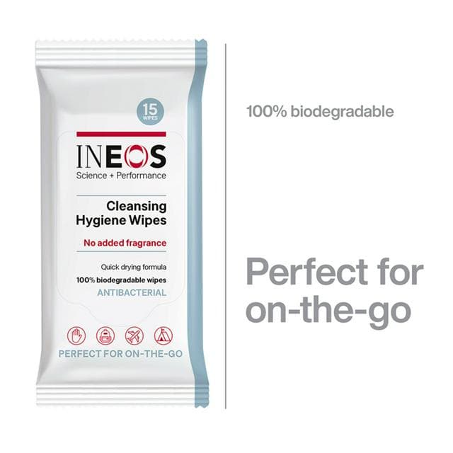 Ineos Antibacterial Sanitiser Wipes x15 - gallery image 1