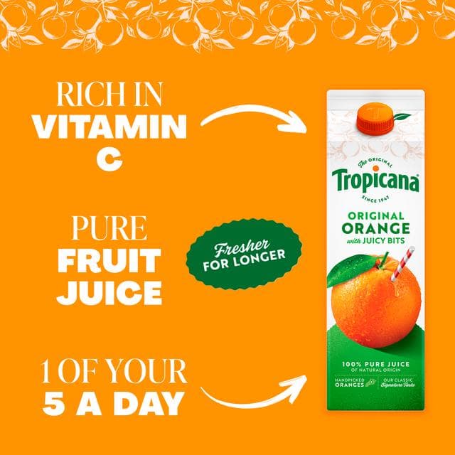 Tropicana Original Orange with Juicy Bits 850ml - gallery image 2