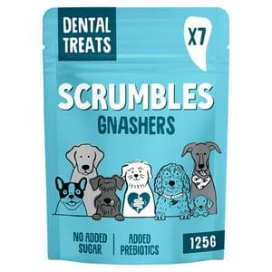 Scrumbles Plant Based Gnashers Dental Treats For Dogs 125g x7