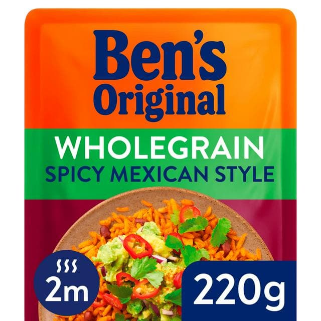 Ben's Original Wholegrain Spicy Mexican Microwave Rice 220g - gallery image 1