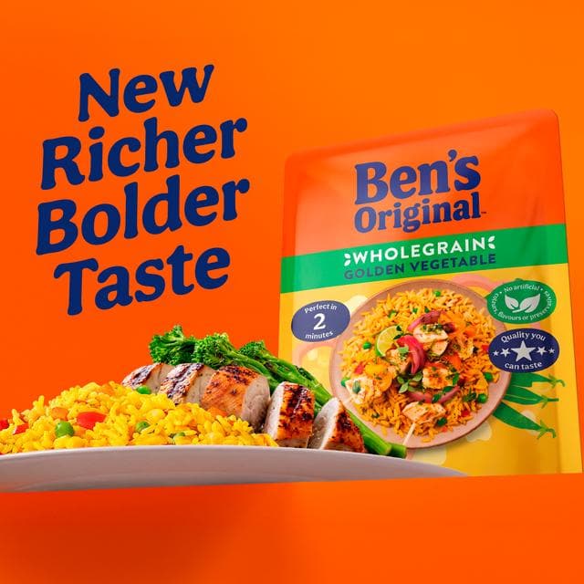 Ben's Original Wholegrain Golden Vegetable Microwave Rice 220g - gallery image 2