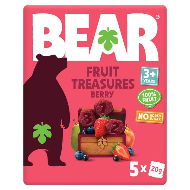 BEAR Fruit Treasures Berry 5x20g - gallery image 1