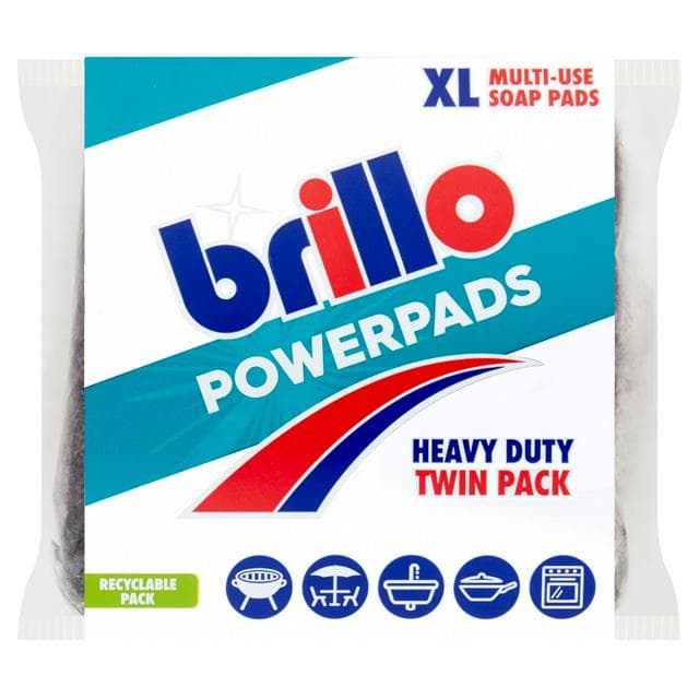 Brillo Powerpads XL Multi Use Soap Pads Heavy Duty Twin Pack - gallery image 1
