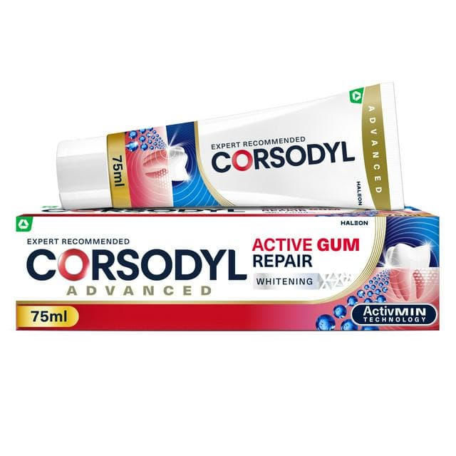 Corsodyl Active Gum Repair Whitening Toothpaste 75ml - gallery image 1