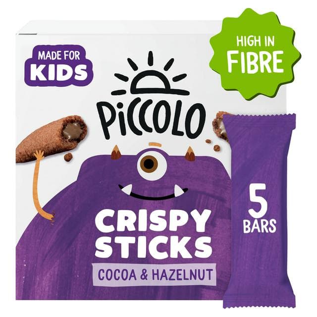 Piccolo Organic Cocoa & Hazelnut Kids Crispy Sticks 5x25g - gallery image 1