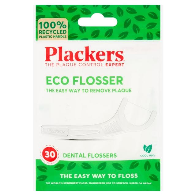 Plackers Cool Mint Eco Dental Flosser x30 - gallery image 1