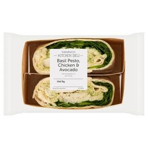 Sainsbury's Kitchen Deli Basil Pesto, Chicken & Avocado Wrap