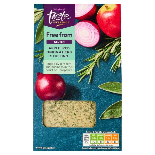 Sainsbury's Free From Apple, Onion & Herb Stuffing, Taste the Difference 110g - gallery image 1