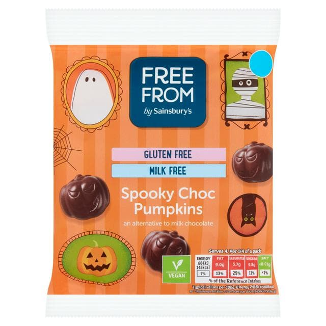 Sainsbury's Free From Spooky Choc Pumpkins 100g - gallery image 1