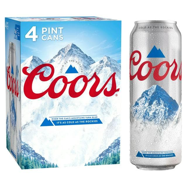 Coors Lager Beer Can 4 x 568ml - gallery image 1