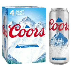 Coors Lager Beer Can 4 x 568ml