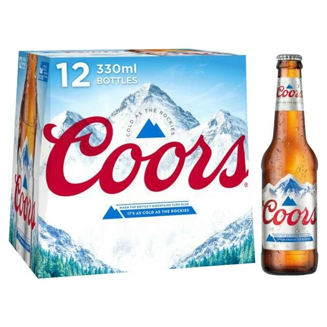 Coors Lager Beer Bottle 12 x 330ml - gallery image 1
