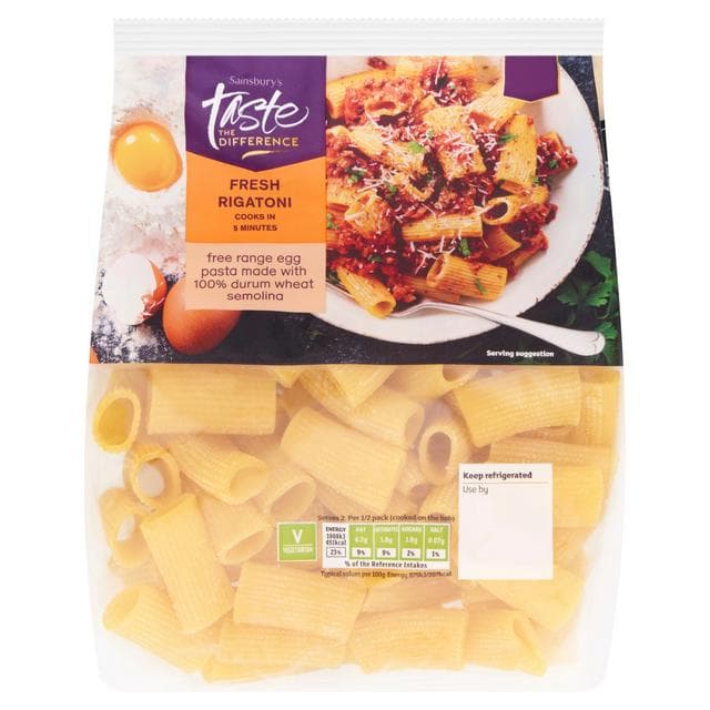 Sainsbury's Fresh Rigatoni, Taste the Difference 300g - gallery image 1