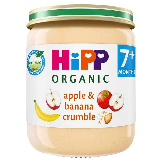 HiPP Organic Apple & Banana Crumble Baby Food Jar 7+ Months 160g - gallery image 1