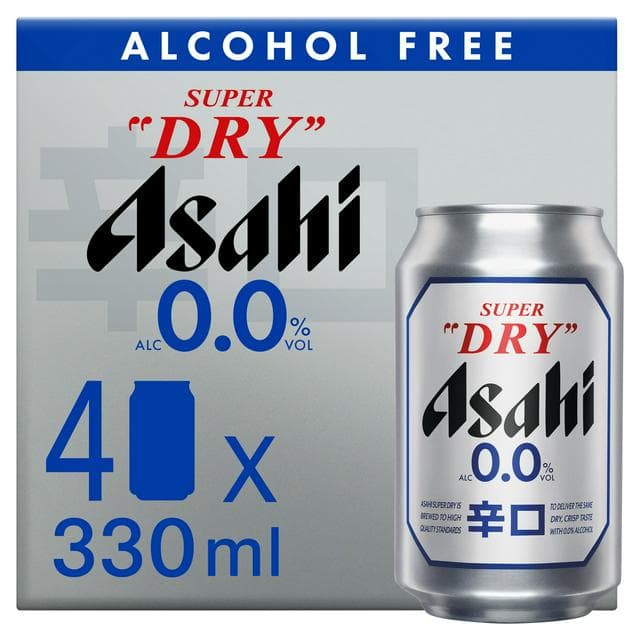 Asahi Super Dry 0.0% Alcohol Free Cans 4 x 330ml - gallery image 1