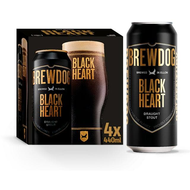 BrewDog Black Heart Draught Stout 4x440ml - gallery image 1