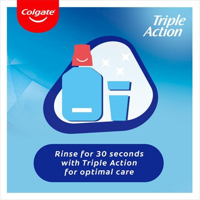 Colgate Triple Action Xtra White Mouthwash Alcohol Free 500ml - gallery image 5