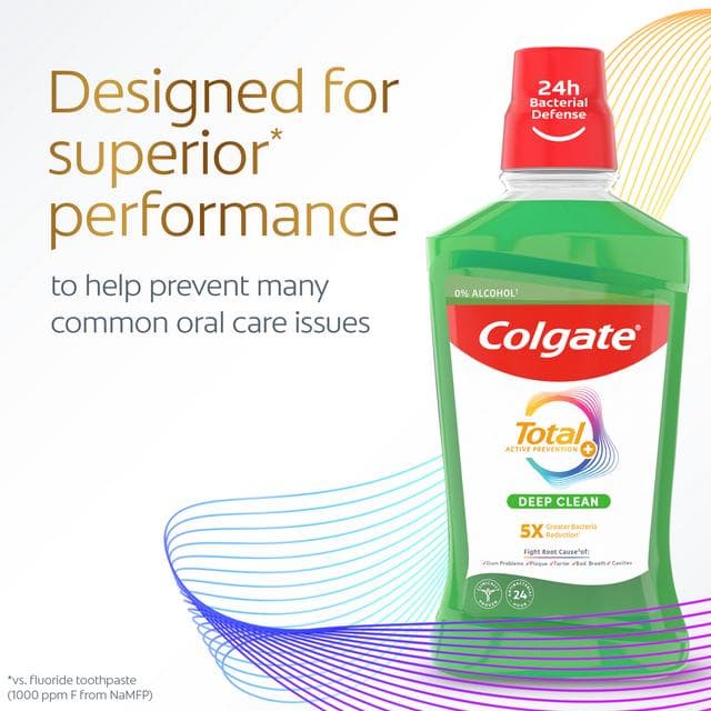 Colgate Total Advanced Deep Clean Mouthwash Alcohol Free 500ml - gallery image 3