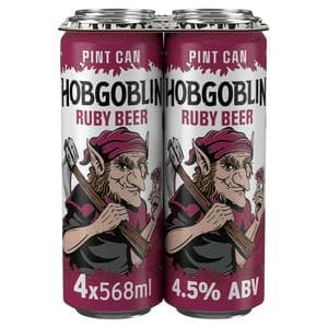 Hobgoblin Ruby Ale Beer Pint Can 4x568ml