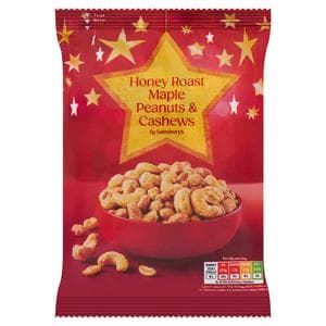 Sainsbury's 350g Honey Roast Maple Peanuts & Cashews