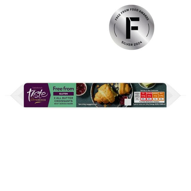Sainsbury's Free From All Butter Croissants, Taste the Difference x2 140g - gallery image 1