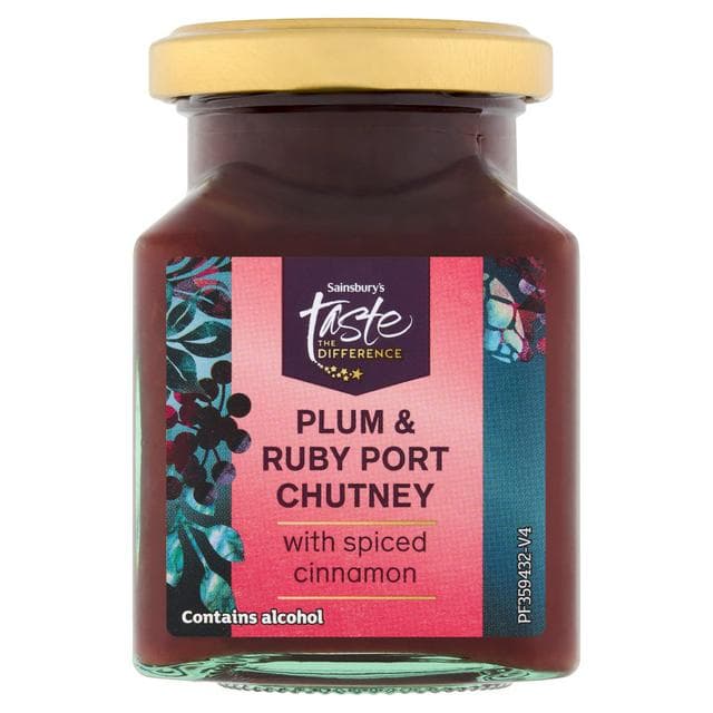 Sainsbury's 200g Plum & Ruby Port Chutney, Taste the Difference - gallery image 1