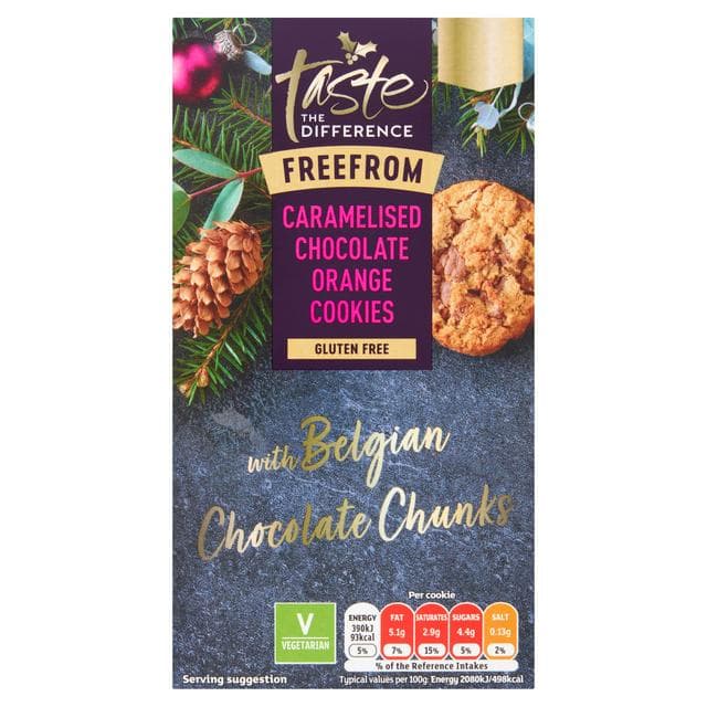 Sainsbury's Free From Caramelised Chocolate Orange Cookies, Taste the Difference 150g - gallery image 1
