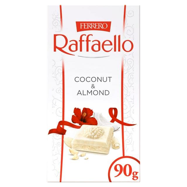 Ferrero Raffaello White Chocolate with Coconut & Almond Bar 90g - gallery image 1