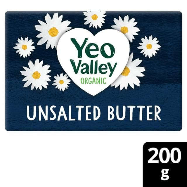 Yeo Valley Organic Unsalted Butter 200g - gallery image 1