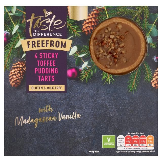 Sainsbury's Sticky Toffee Pudding Tarts, Taste the Difference x4 162g - gallery image 1
