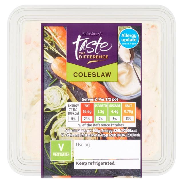 Sainsbury's Coleslaw, Taste the Difference 180g - gallery image 1
