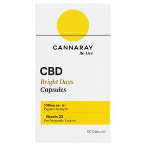 Cannaray Re Live CBD Bright Days Capsules x60