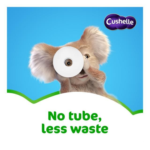 Cushelle Seriously Clean 6 x Tubeless Toilet Rolls 50% More Sheets - gallery image 2
