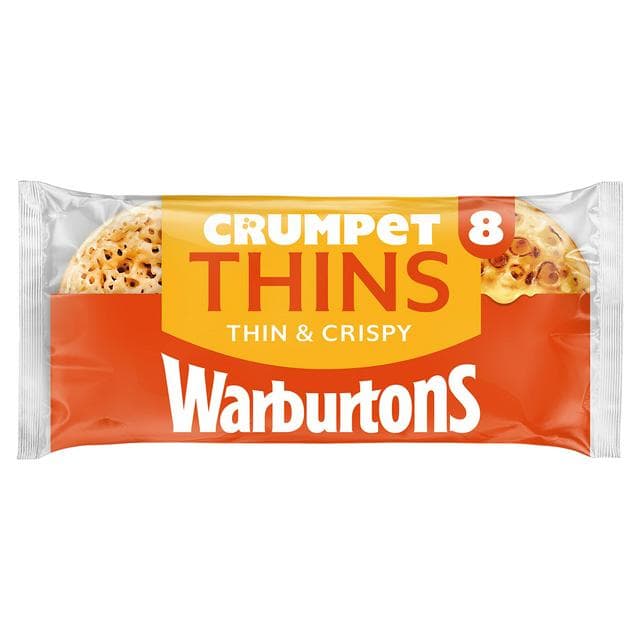Warburtons Crumpet Thins x8 - gallery image 1