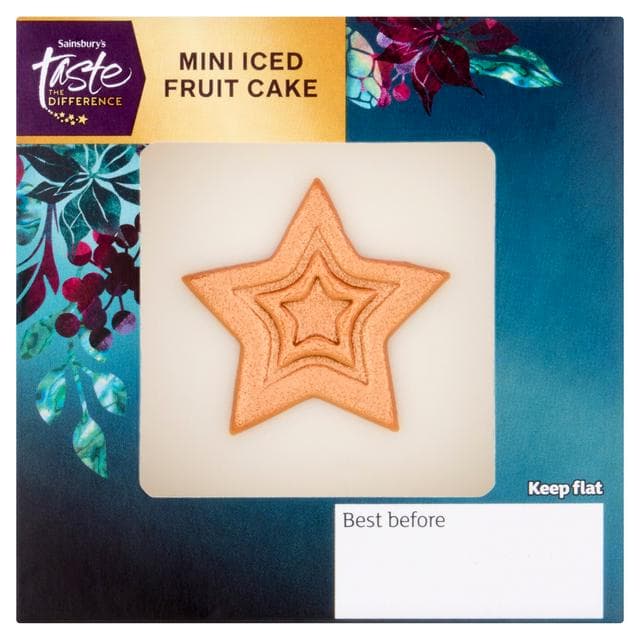 Sainsbury's 145g Mini Iced Fruit Cake, Taste the Difference - gallery image 1