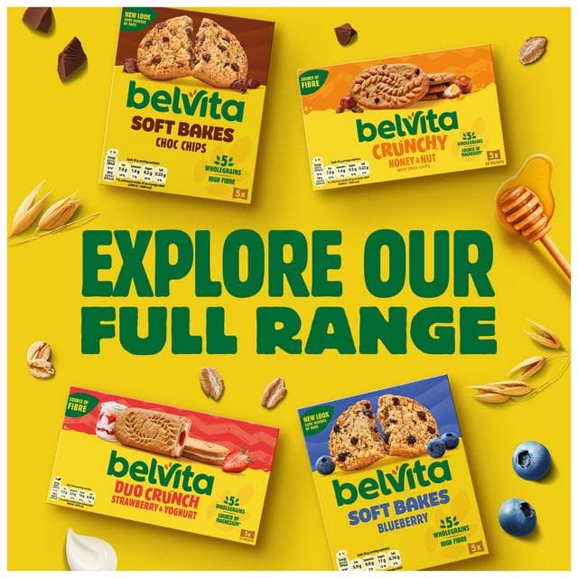 Belvita 5 x 45g Honey & Nut with Chocolate Chips Multipack Cereal Snack Bars - gallery image 3