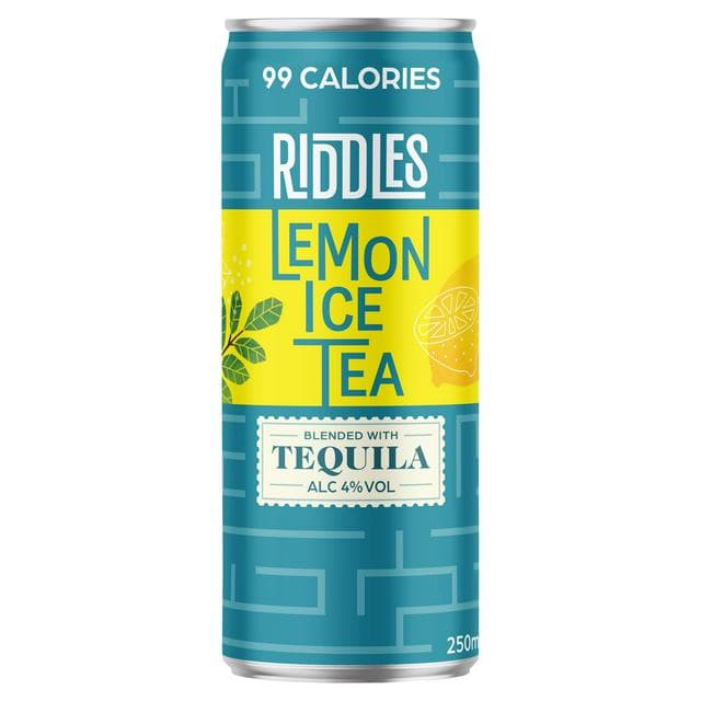 Riddles Lemon Ice Tea Blended with Tequila 250ml - gallery image 1