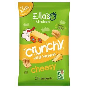 Ella's Kitchen Organic Crunchy Cheesy Pea Crisps Kids Snack Multipack 3+ Years 5x10g