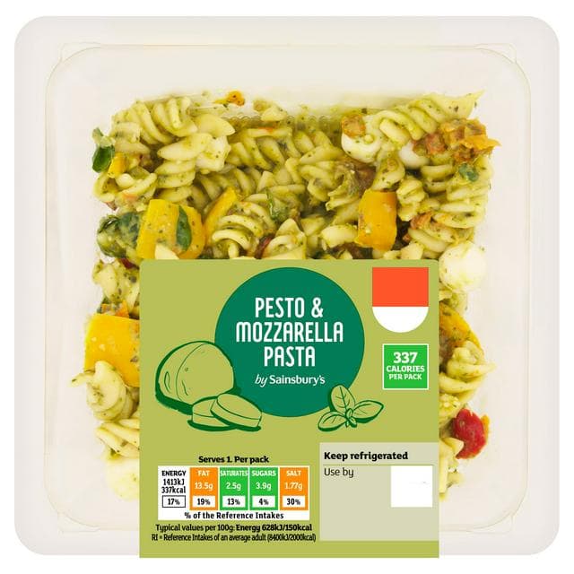Sainsbury's 225g Pesto & Mozzarella Pasta - gallery image 1