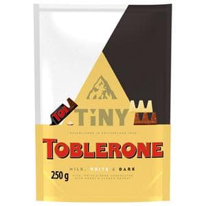 Toblerone Tinies 250g Honey & Almond Nougat Milk Chocolate Pouch