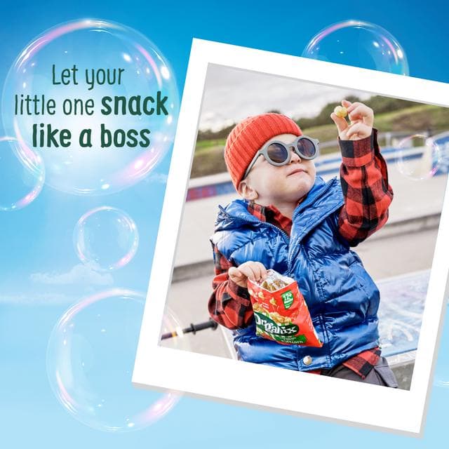 Organix 4 x 10g 12+ Months Strawberry & Apple Baby Popcorn Puffs Multipack Snacks - gallery image 3