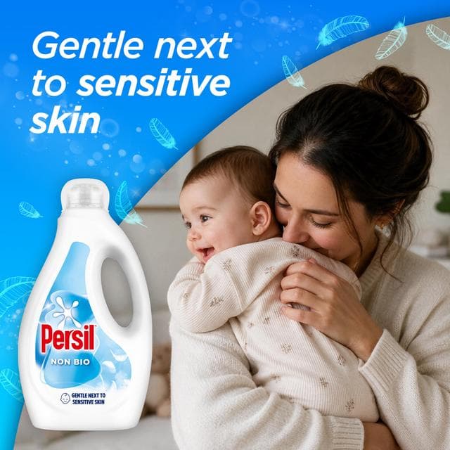 Persil Non Bio 35 Washes Laundry Washing Liquid Detergent 945ml - gallery image 2