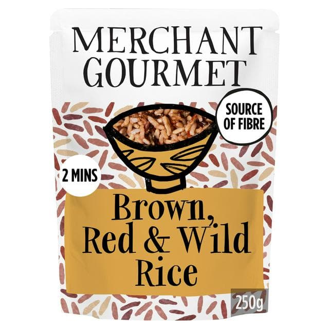 Merchant Gourmet Wholegrain Brown Red & Wild Microwave Rice 250g - gallery image 1