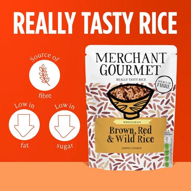 Merchant Gourmet Wholegrain Brown Red & Wild Microwave Rice 250g - gallery image 3