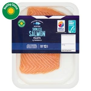 Sainsbury's 2 Skinless Scottish Salmon Fillets 220g