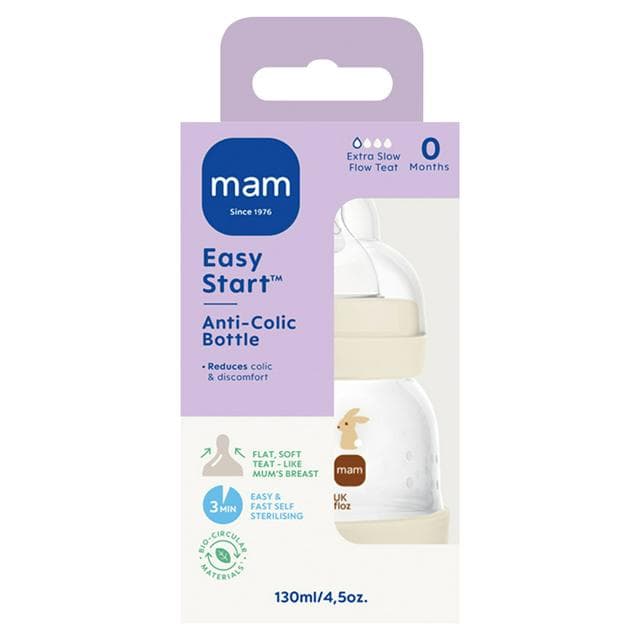 MAM Easy Start Anti-Colic 0 Months 130ml - gallery image 1