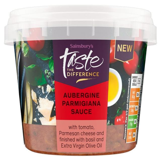 Sainsbury's Aubergine Parmigiana Sauce, Taste the Difference 350g - gallery image 1
