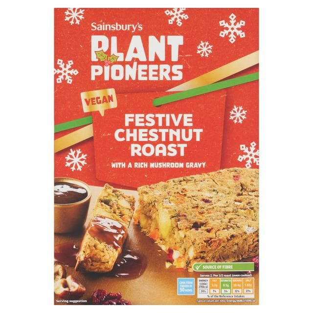 Sainsbury's Plant Pioneers Festive Chestnut Roast 450g - gallery image 1