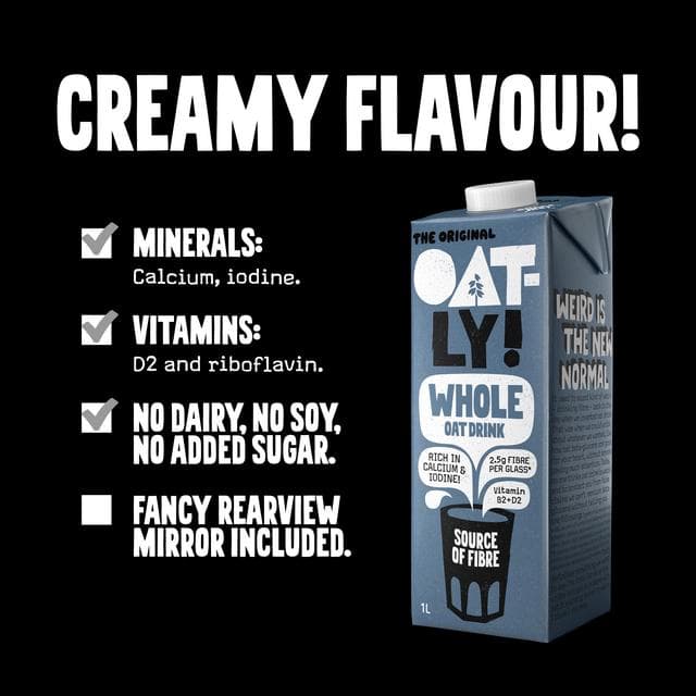Oatly Whole Long Life Oat Drink 1L - gallery image 2